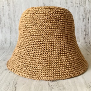 Crochet Raffia Bucket: Unisex Panama