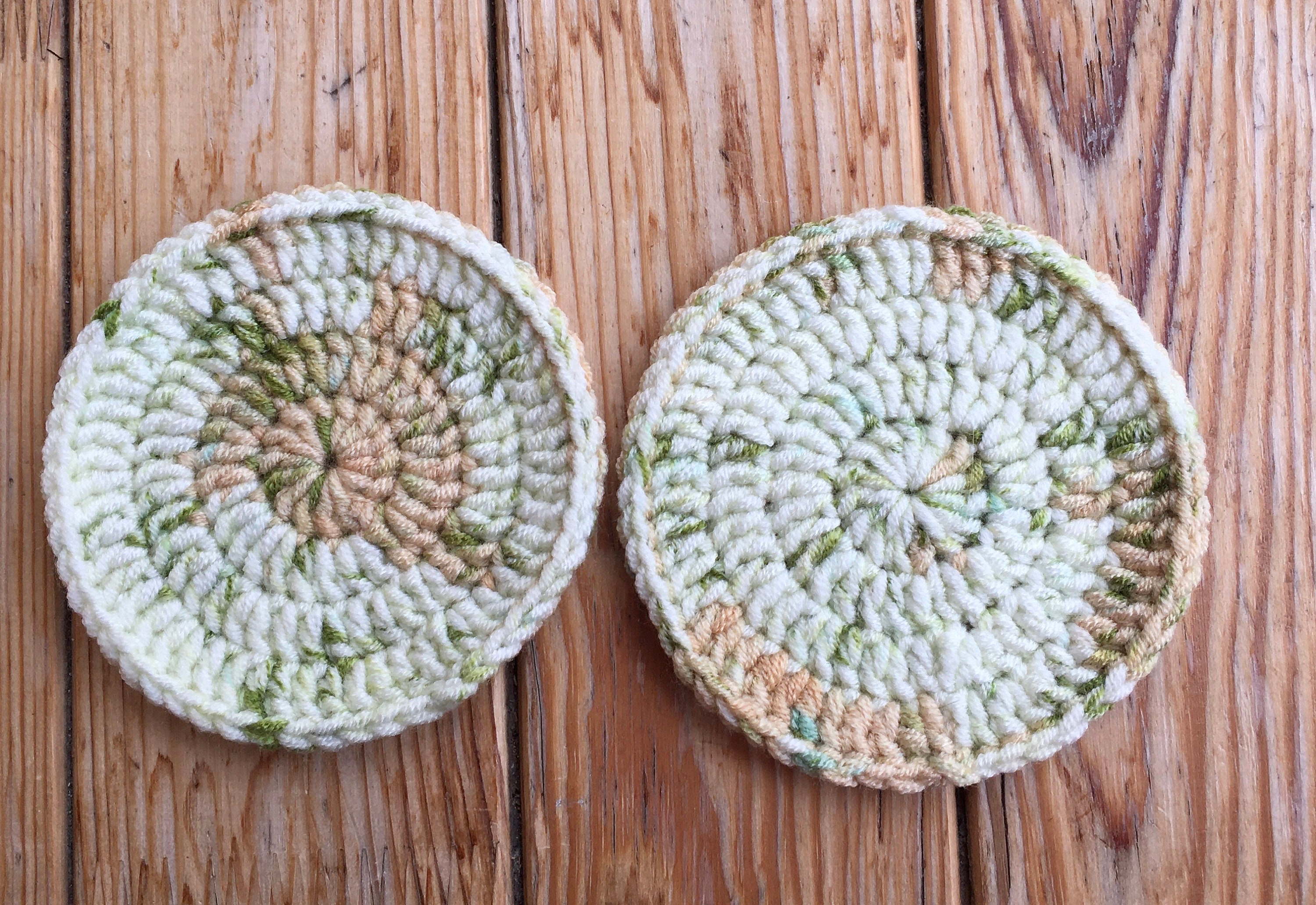 Set of 3 crocheted acrylic coasters Etsy