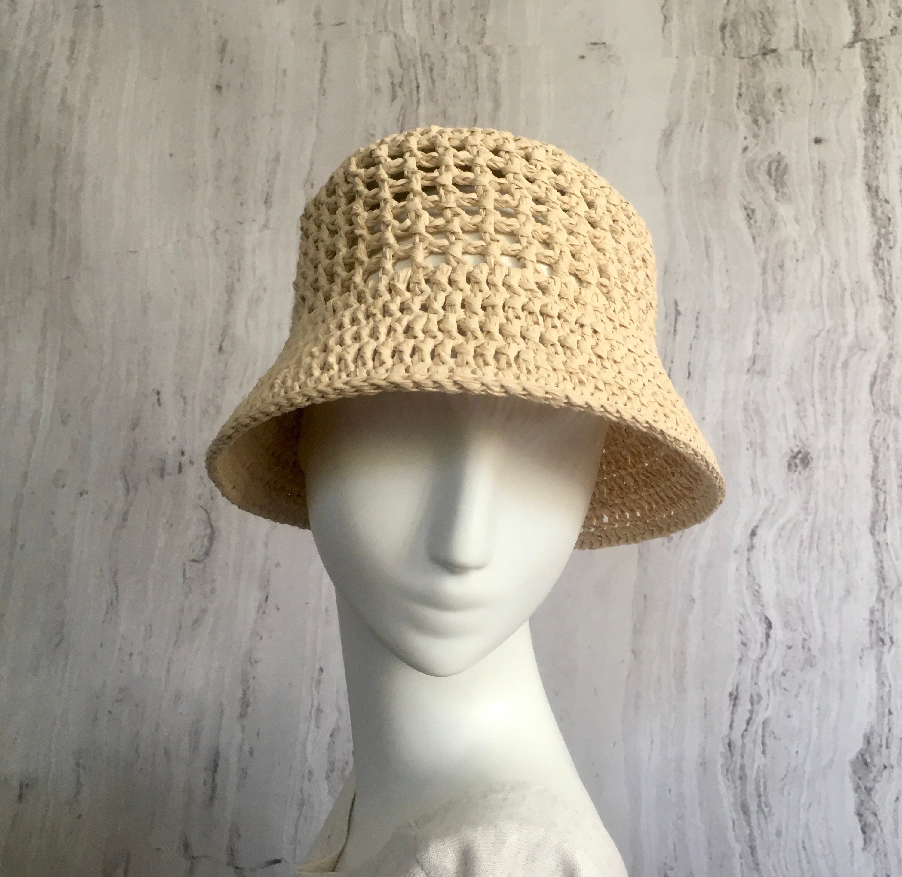 Unisex Raffia Crochet Hat Crochet Sun Raffia Hat Etsy