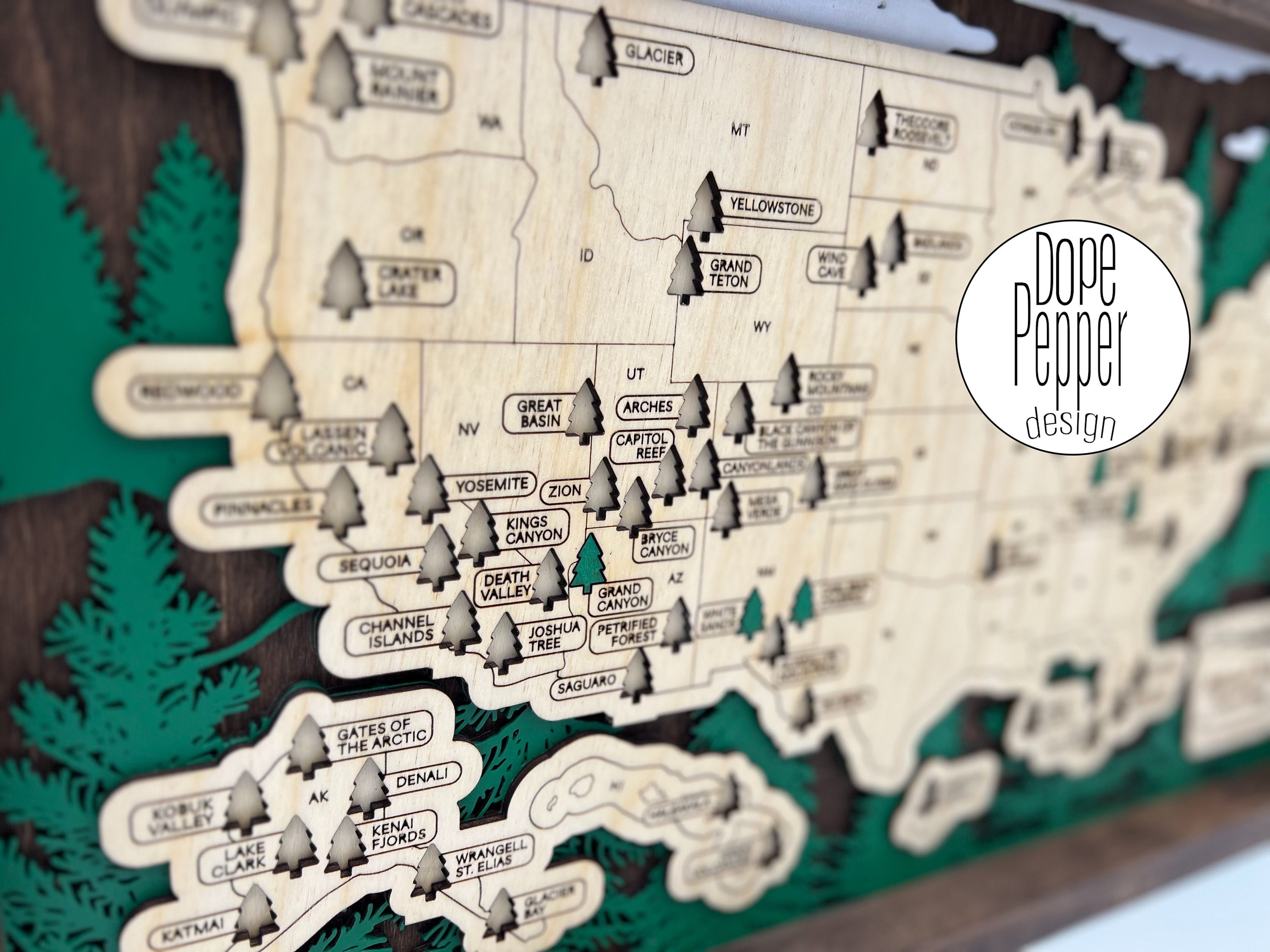 National Parks Travel Map With Personalization! - Etsy