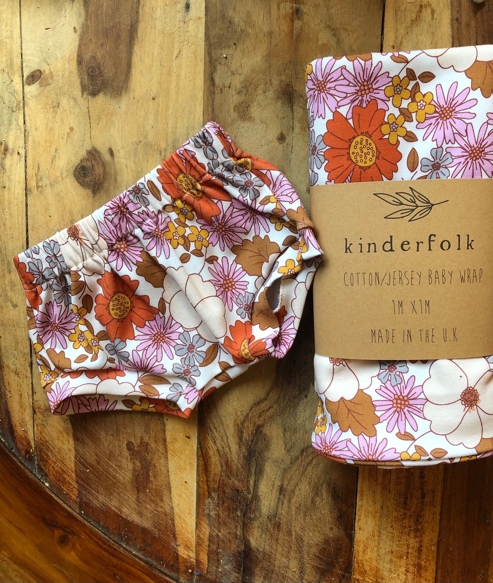 Eadie floral cotton jersey baby wrap Etsy