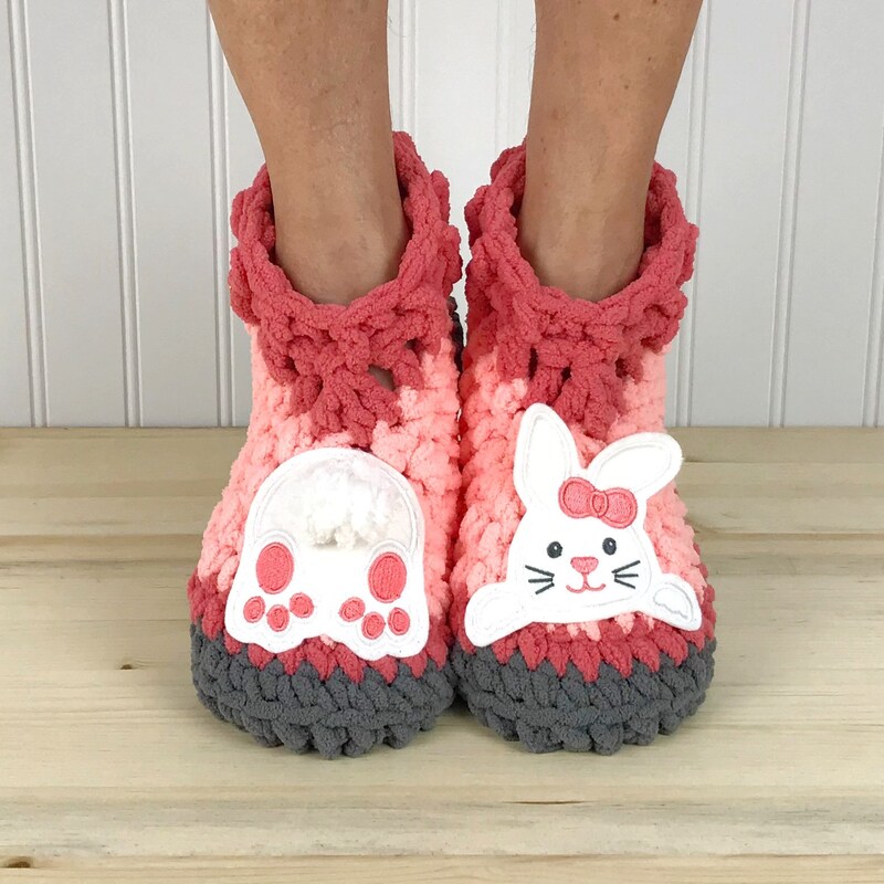 pink bunny slippers