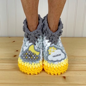 REST & RECOVER Slippers - Cozy Chenille Slipper Socks - Surgery Illness Recovery - Get Well Care Package - Neuropathy - CRPS - Foot Pain