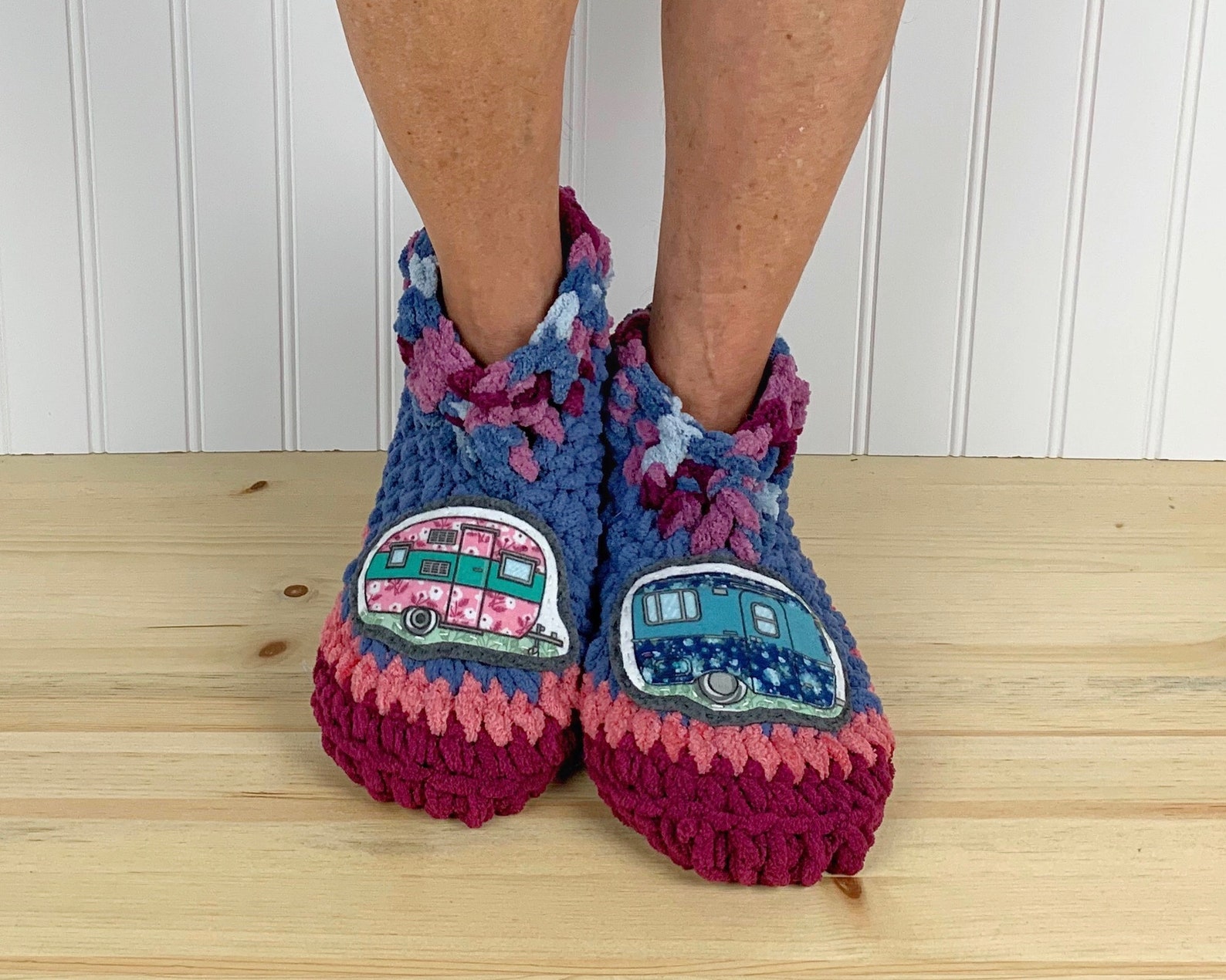 happy camper slippers