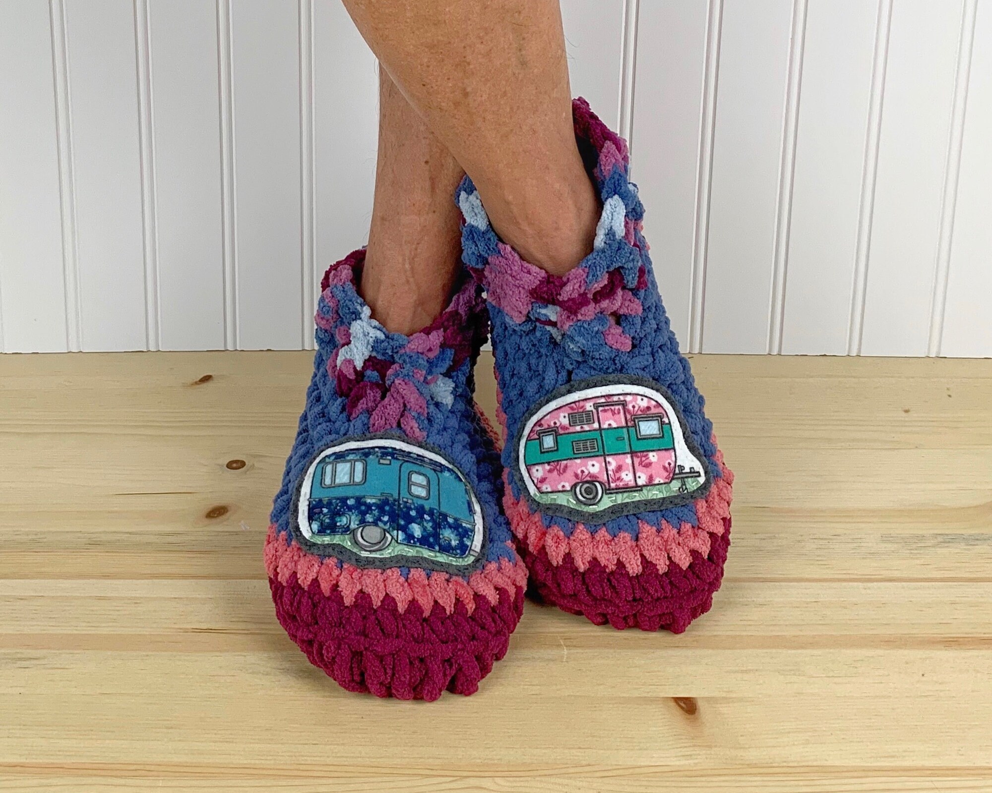 happy camper slippers