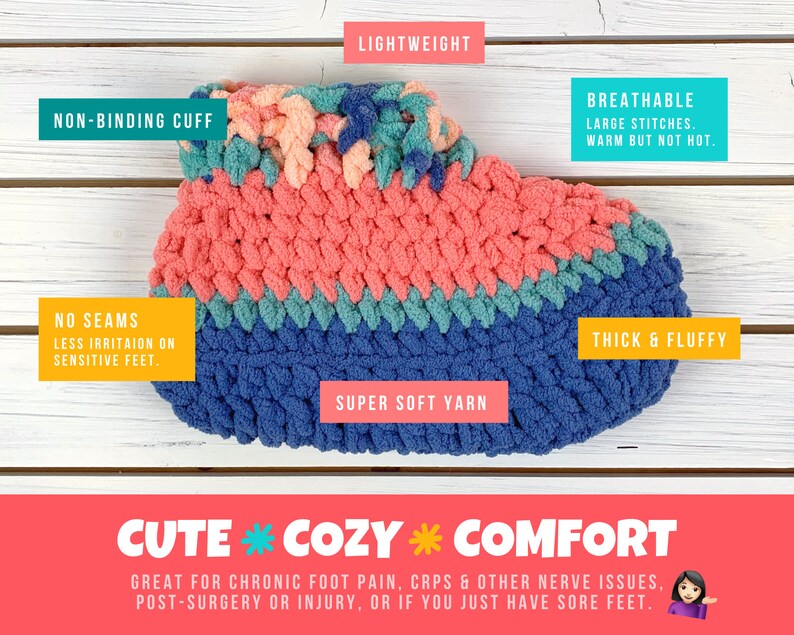 Ginger CAT BUTT Slippers - Cozy Chenille Slipper Socks - The Cat's Ass - Cat Mom - Get Well Care Package - Neuropathy - CRPS - Foot Pain image 10