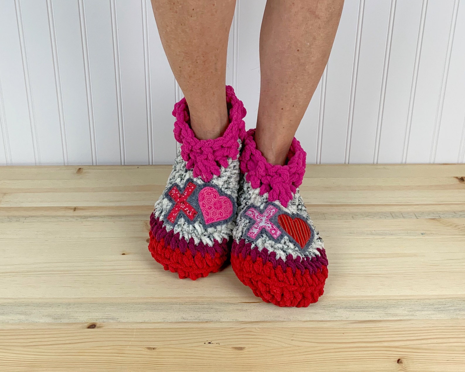 Hugs & Kisses XOXO Slippers Cozy Chenille Slipper Socks | Etsy