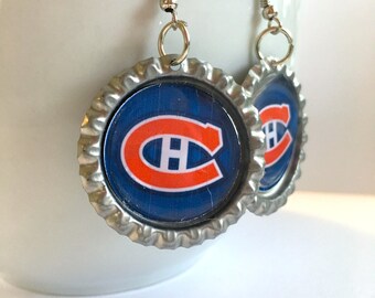 Montreal CANADIENS Handcrafted Hockey Earrings