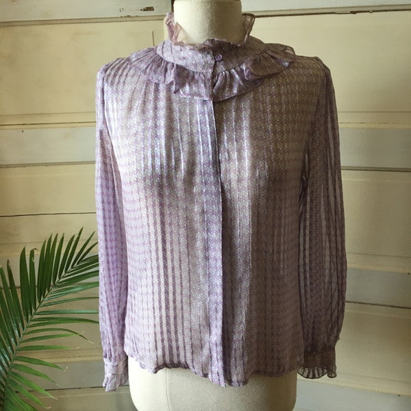Wavlynn Lavender Linen Patchwork Oversized Blouse for Women Half Sleeves Lightweight Breathable main image 0