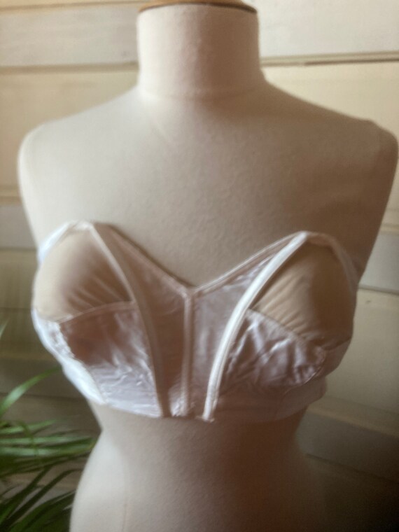 50s Vintage/ Maidenform/ White/ Strapless/ Bra/ Ma
