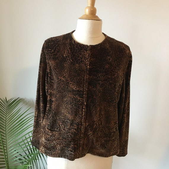 70s Vintage/ Jones New York Sport/ Animal Print/ … - image 1