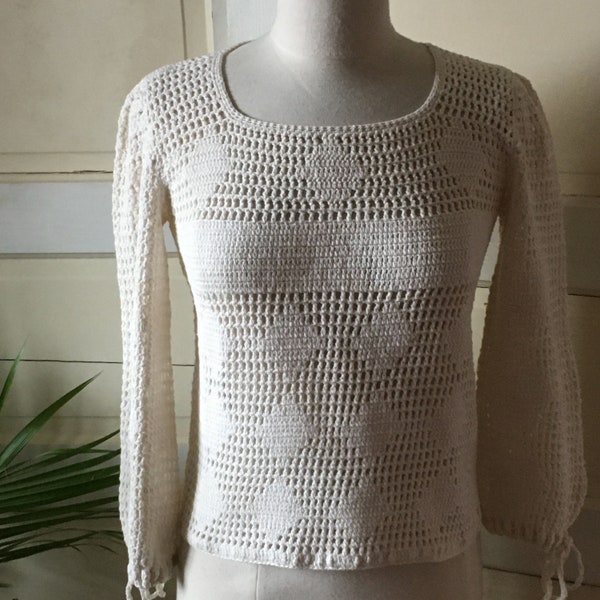 Hand Crochet Sweater - Etsy