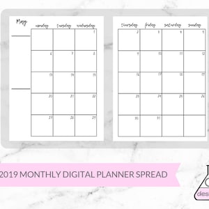 May include: A printable monthly calendar planner for May 2019. The calendar is divided into seven columns for each day of the week, with the days of the week labelled at the top. The calendar is designed for digital use.
