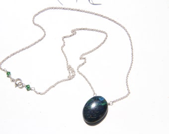 Azurite Sterling SIlver Necklace