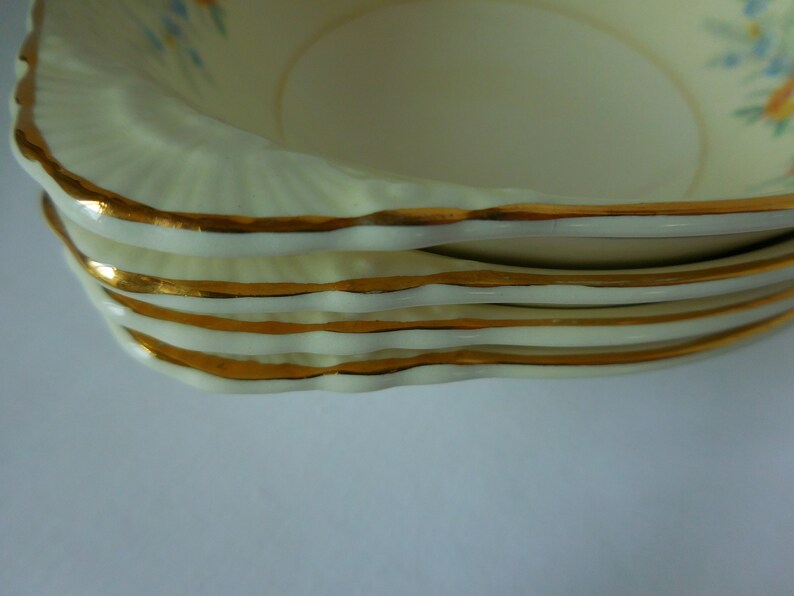 Vintage Lug BowlsHomer Laughlin Nautilus Ferndale Pattern Eggshell China L49N5Rare bowls Perfect ConditionSet of Four