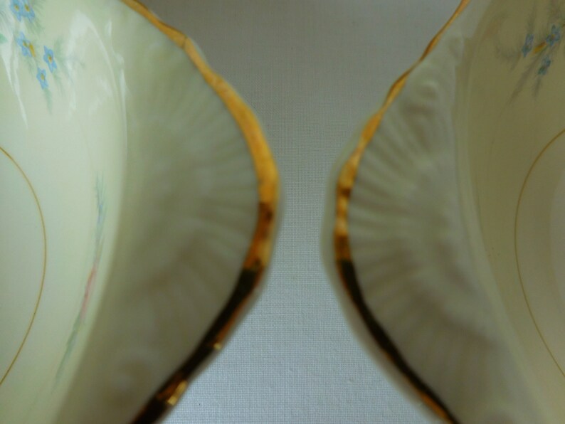 Vintage Lug BowlsHomer Laughlin Nautilus Ferndale Pattern Eggshell China L49N5Rare bowls Perfect ConditionSet of Four