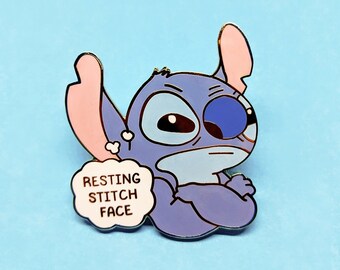 Limited Pre-Order - Lilo & Stitch Pin - Resting Stitch Face - Disney - Hard Enamel Pin