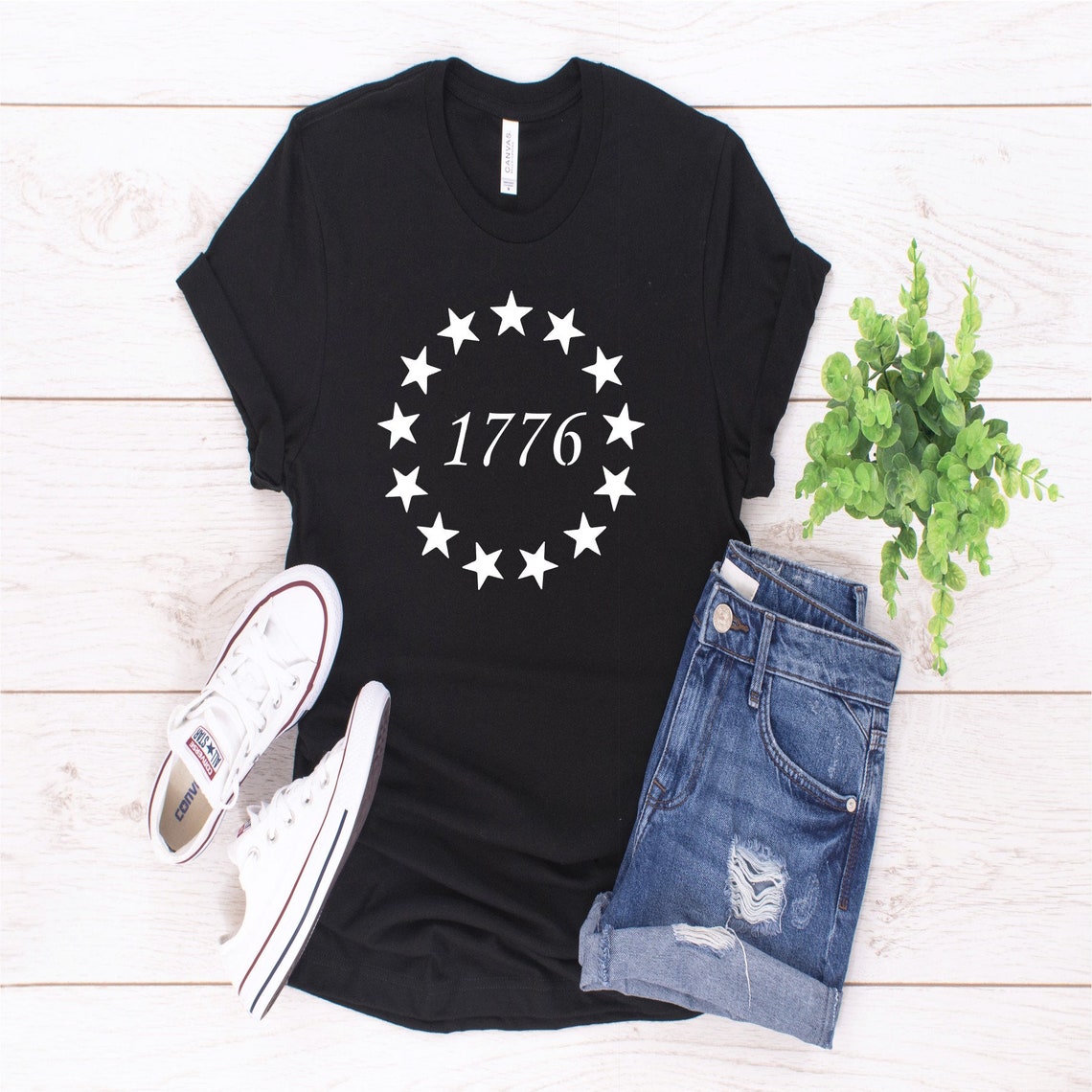 1776 Flag Shirt // Vintage Style Shirts // Patriotic Shirts | Etsy