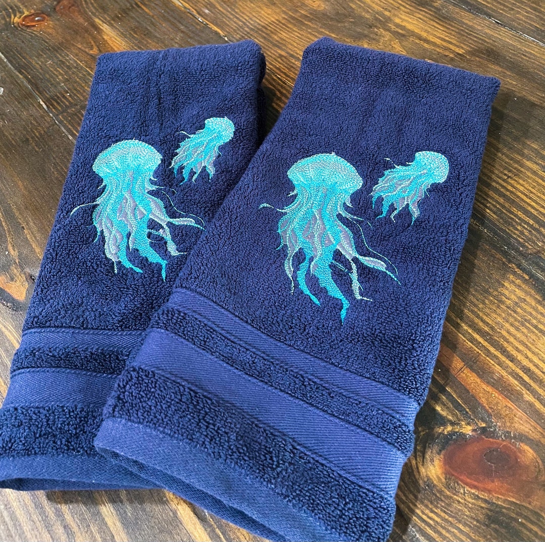 Jelly Fishtowel Set // Wedding Gift // Bath Towel Set // Housewarming