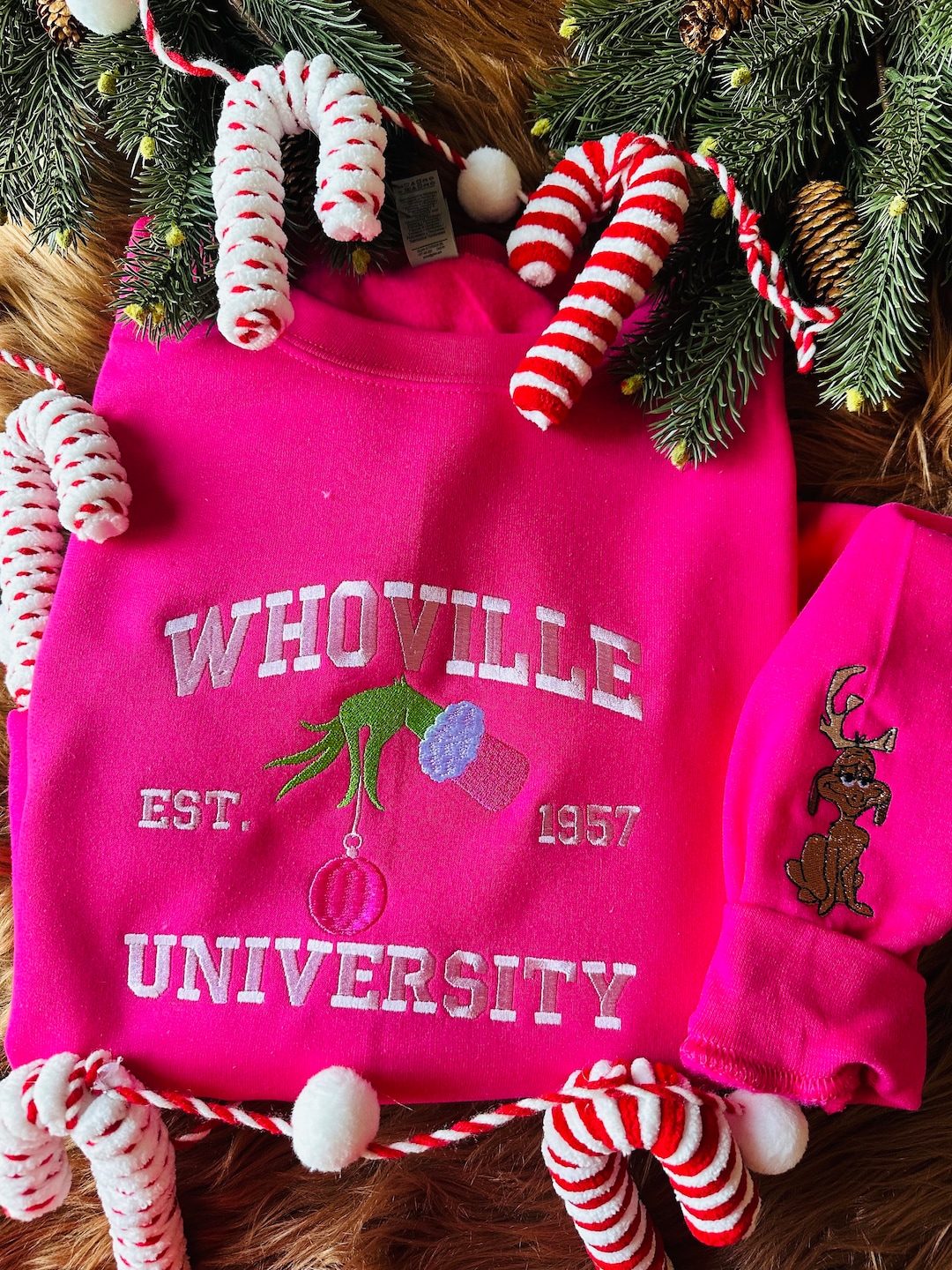 Whoville Christmas Sweatshirts // Christmas Sweatshirts // Pink
