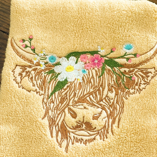 Cow Bathroom Embroidery Etsy