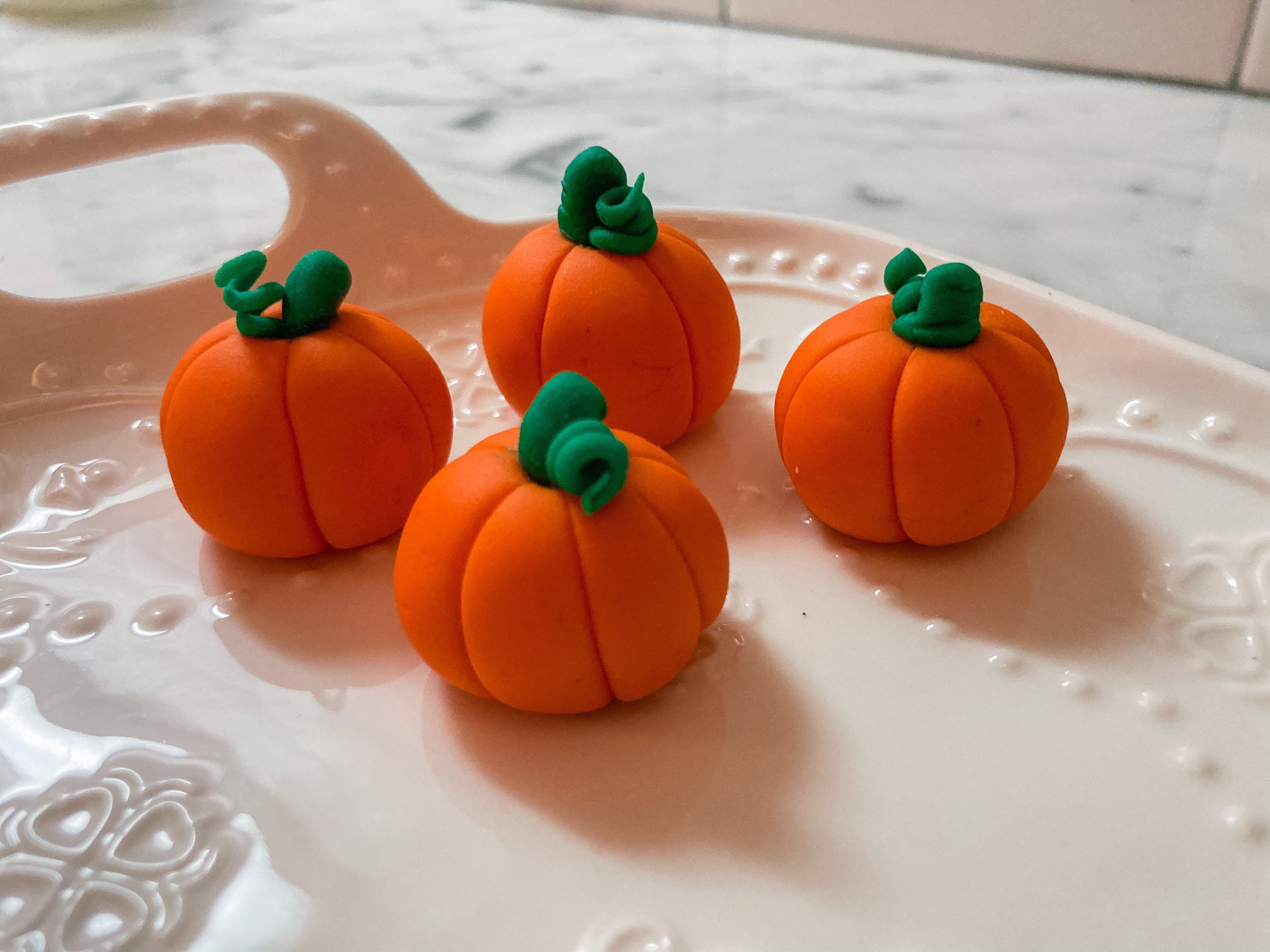 Mini Fondant Vegetables 8 Mini Pumpkins Edible Cake Etsy