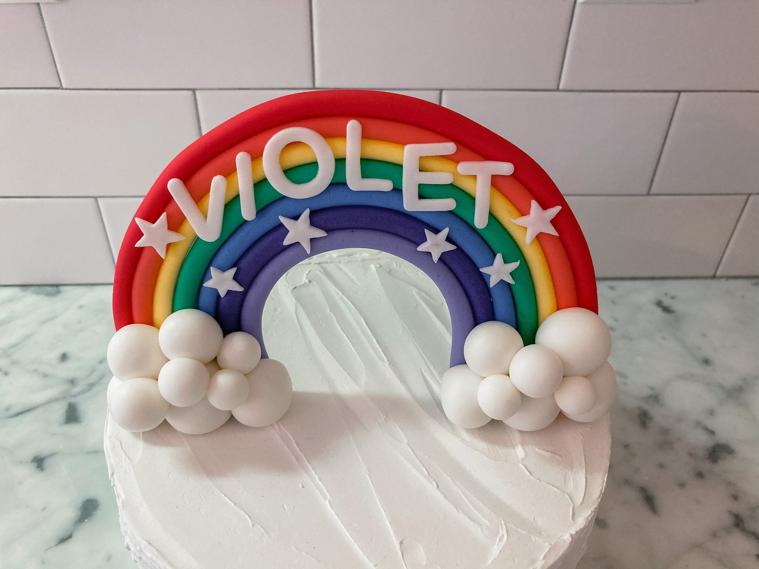 fondant-cake-topper-rainbow-cake-topper-fondant-rainbow-cake-etsy