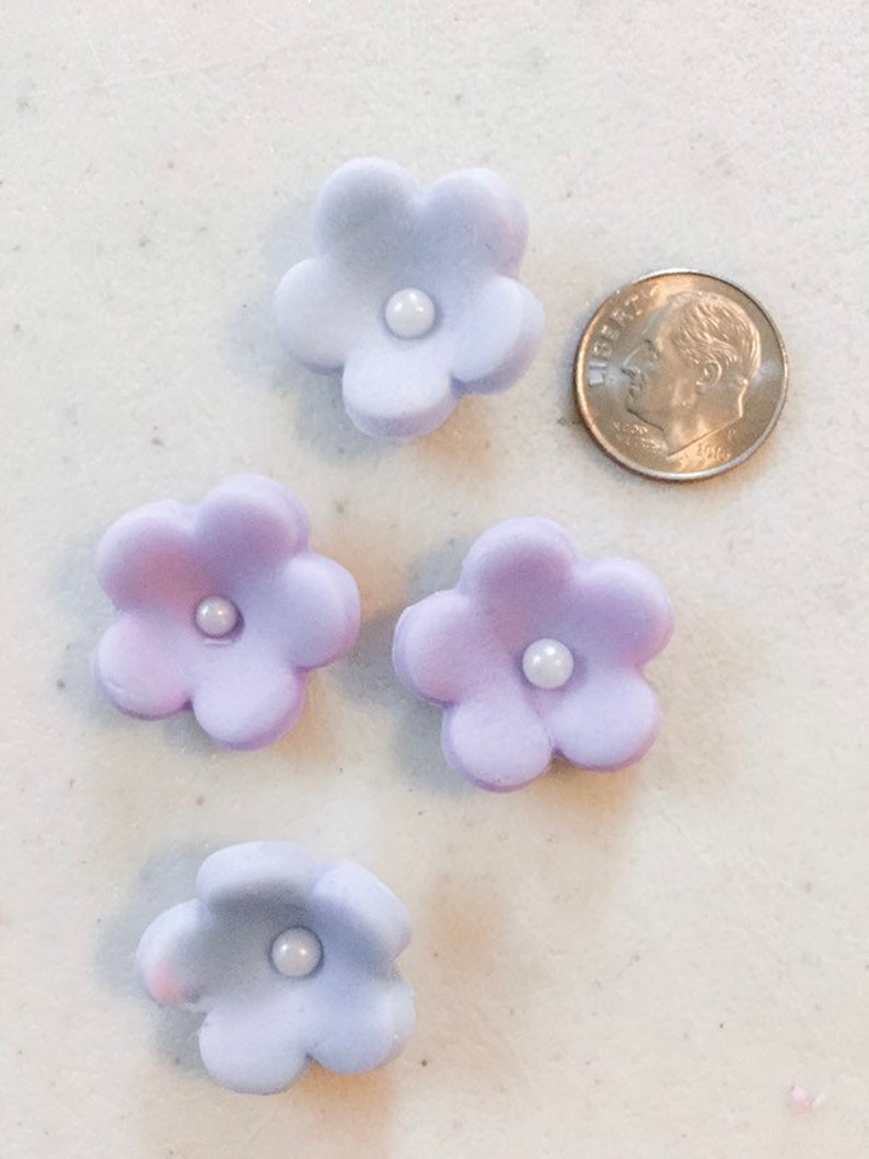 Fondant Blossom Cupcake and Cake Topper Edible Flowers for Cakes-Set of 12 Tiny Fondant Flowers