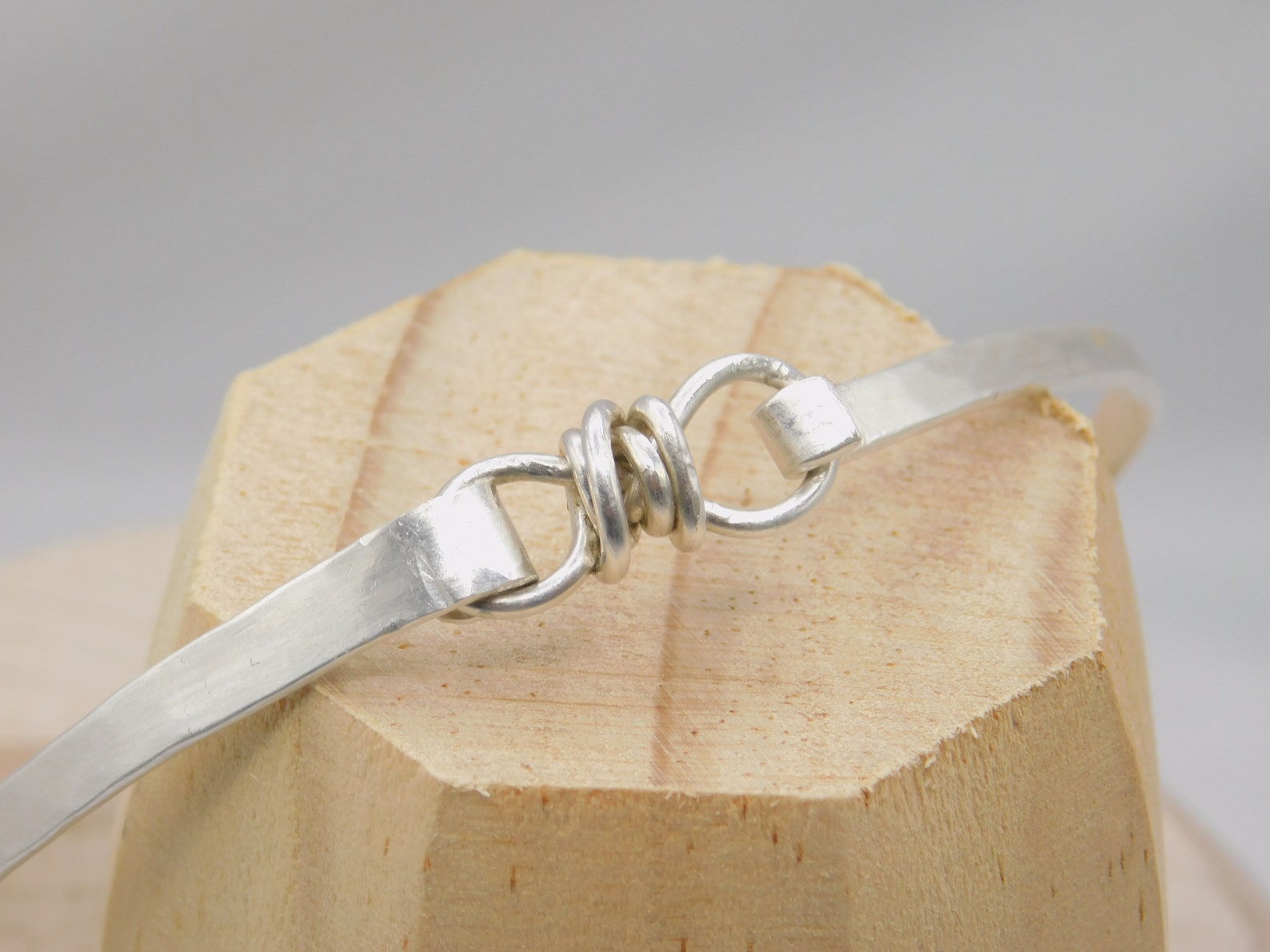 Simple Sterling Bracelet Figure 8 Clasp Bracelet Infinity Etsy