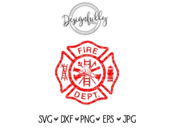 Maltese Cross, Firefighter, Firehouse, Fireman, Maltese Cross, Fire Emblem, Patch, Silhouette, Cricut, Cut File, SVG, DXF, EPS