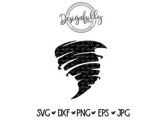 Tornado SVG, Tornado Cut File, Twister SVG, Tornado Clipart, Hurricane, Storm, Typhoon SVG, weather, Silhouette Cameo, Cricut, dxf,cyclones