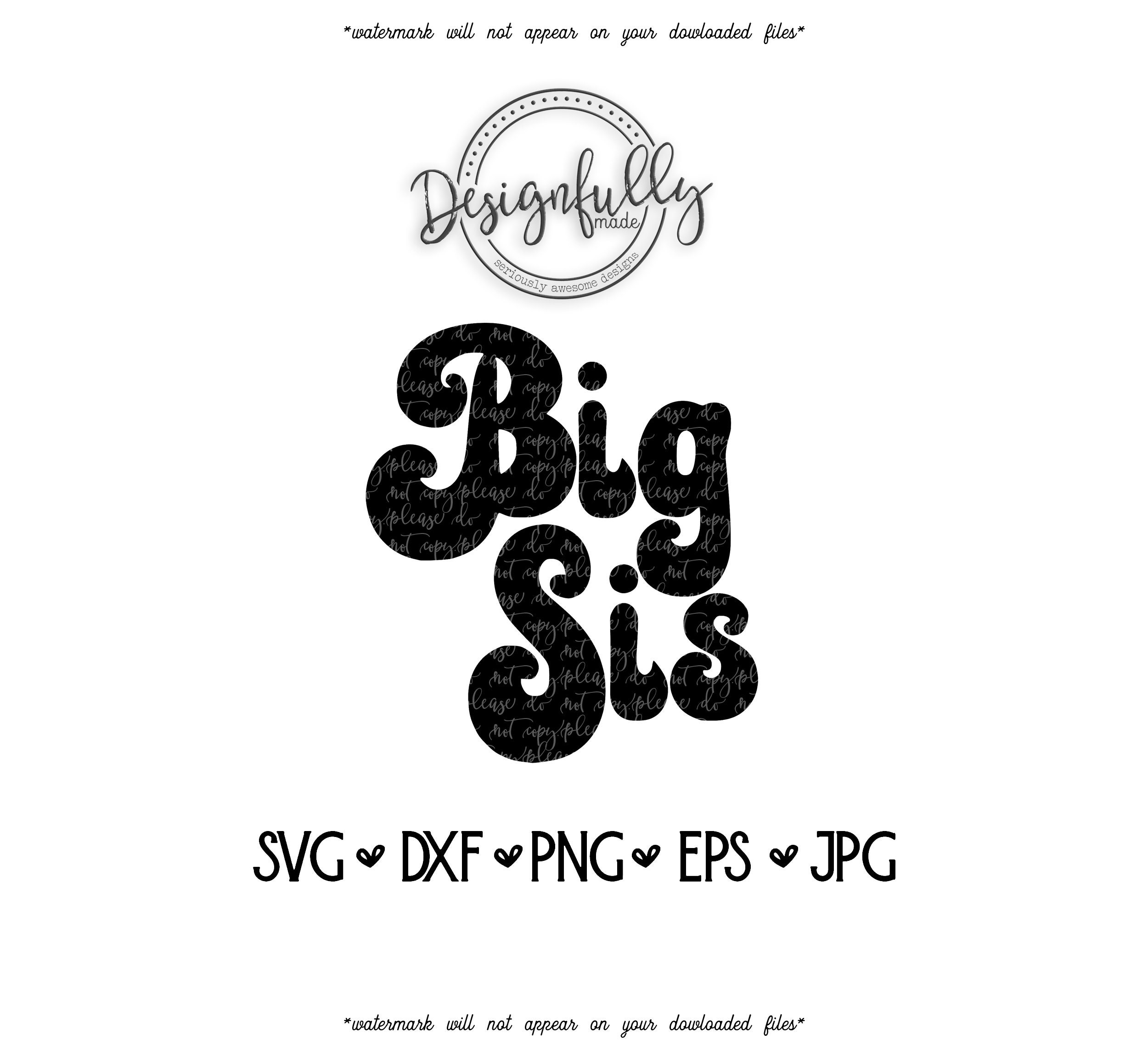 Big Sis SVG Big Sis Shirt Big Sister Gender Reveal New | Etsy