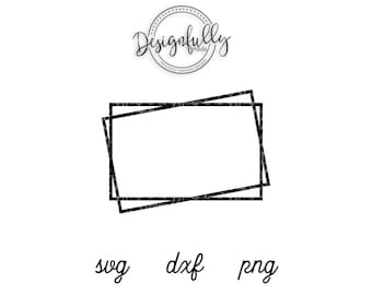 Double Rectangle Frame, Rectangle Frame, Frame SVG, Border SVG, Square Clipart, Square Wire, Layered Frame, Frame Clip Art, Outline,Cut File