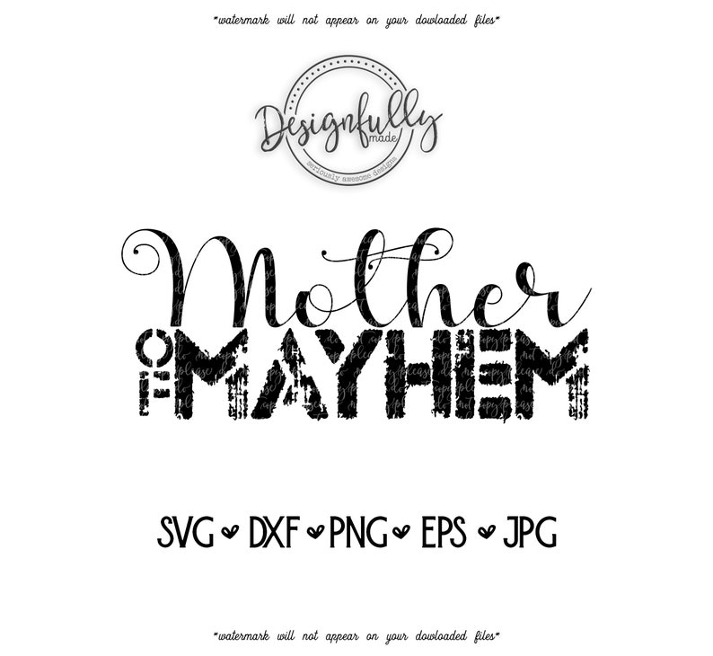 Download Mother of Mayhem Mom SVG Mom and Me Mother's Day Mommy | Etsy