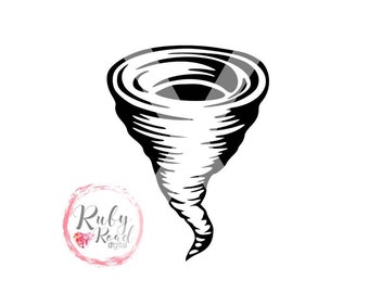 Tornado SVG, Tornado Cut File, Twister SVG, Tornado Clipart, Hurricane, Storm, Typhoon SVG, weather, Silhouette Cameo, Cricut, dxf,jpg,pdf