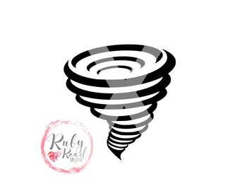 Tornado SVG, Tornado Cut File, Twister SVG, Tornado Clipart, Hurricane, Storm, Typhoon SVG, weather, Silhouette Cameo, Cricut, dxf,jpg,pdf