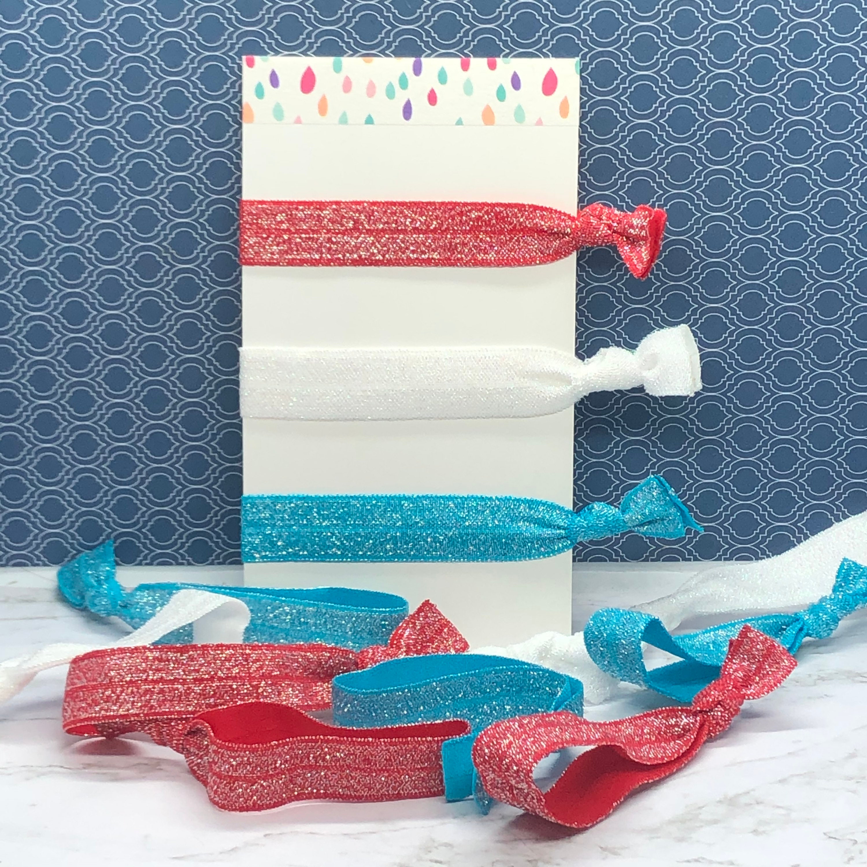 Elastic Hair Ties Colorful Hair Accessories Glitter Hair Etsy