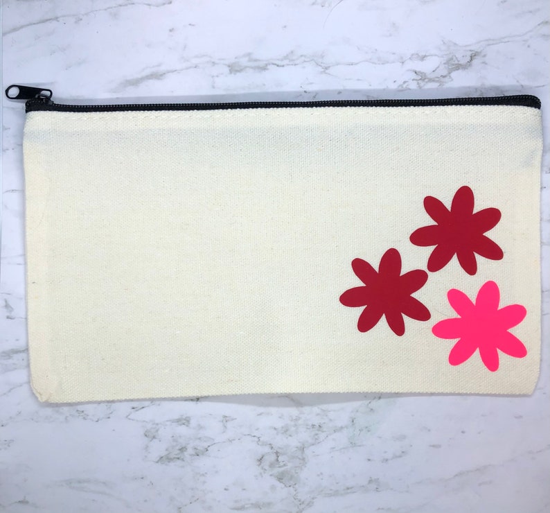 Make Up Bag Mother\u2019s Day Gifts For Mom Travel Toiletry Case Pencil Case Gifts For Girls Customized Flower Zipper Pouch