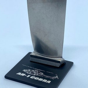 AH-1 Cobra Helicopter turbine Engine blade pilot gift Vietnam wild weasel POW MIA desk model