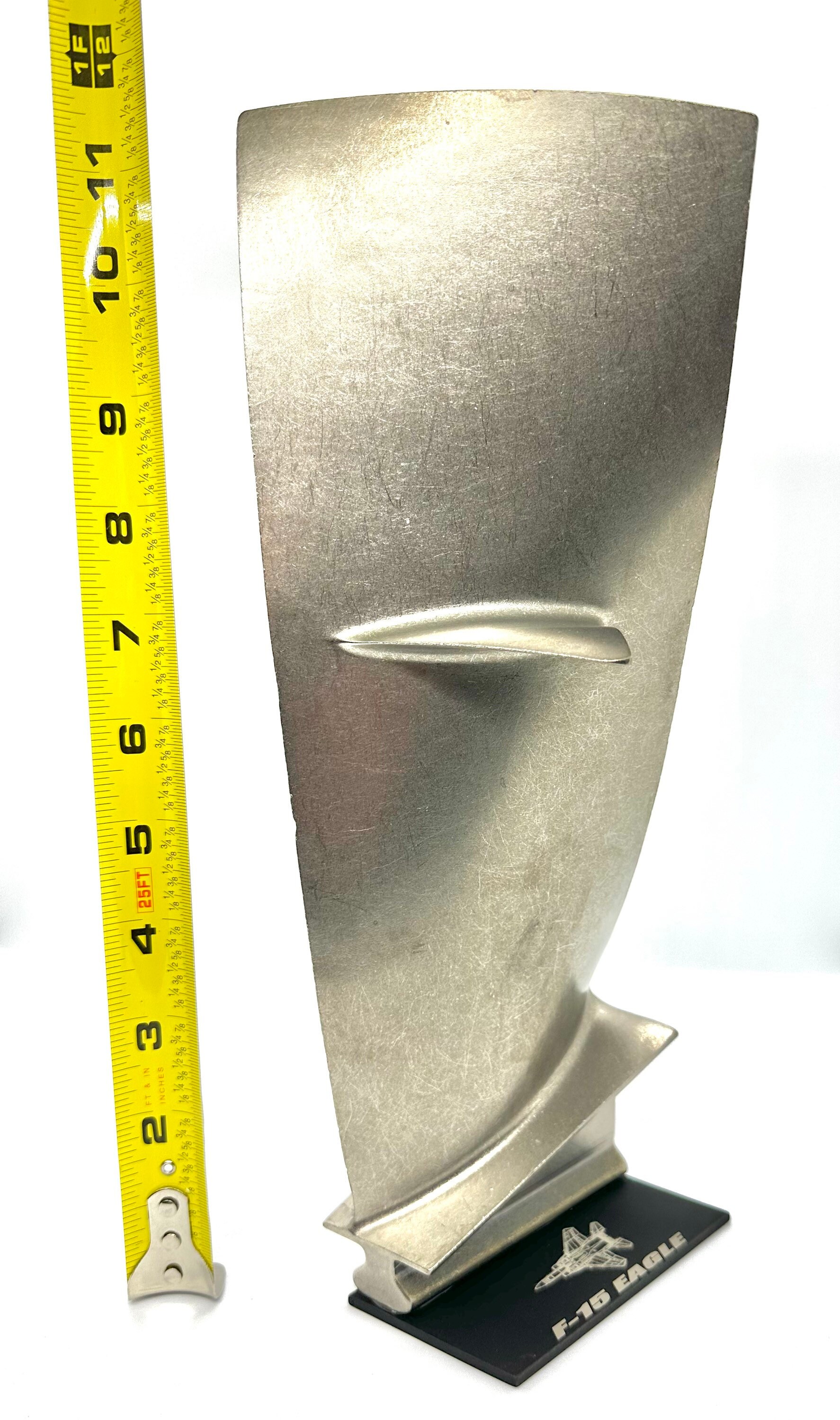 F-15 Titanium Jet Engine Blade Keychain - Real Turbine Aircraft Pratt & Whitney F100