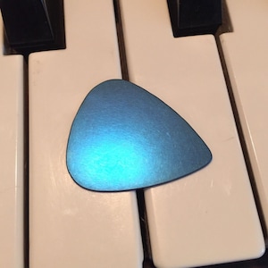 100% Titanium Guitar Pick. Metal USA Silver Brass Copper custom anodized