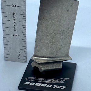 Boeing 727 Jet Engine blade pilot gift desk model captain airline vintage art display