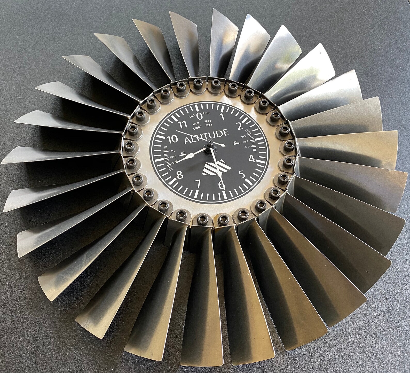 Titanium Turbine Jet Engine Disk Altimeter Clock F5/T38 Etsy