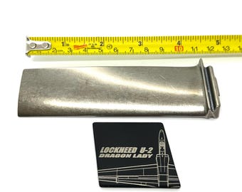 Lockheed U2 spy plane jet turbine engine blade display. USAF pilot gift desk model airplane art paper weight