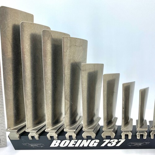 HUGE Boeing 737 Titanium Jet Engine Fan Blade. Display Pilot - Etsy