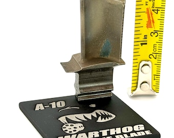 A-10 Warthog Jet Engine TF34-100 high temp turbine blade display. Fighter Pilot gift USAF desk model