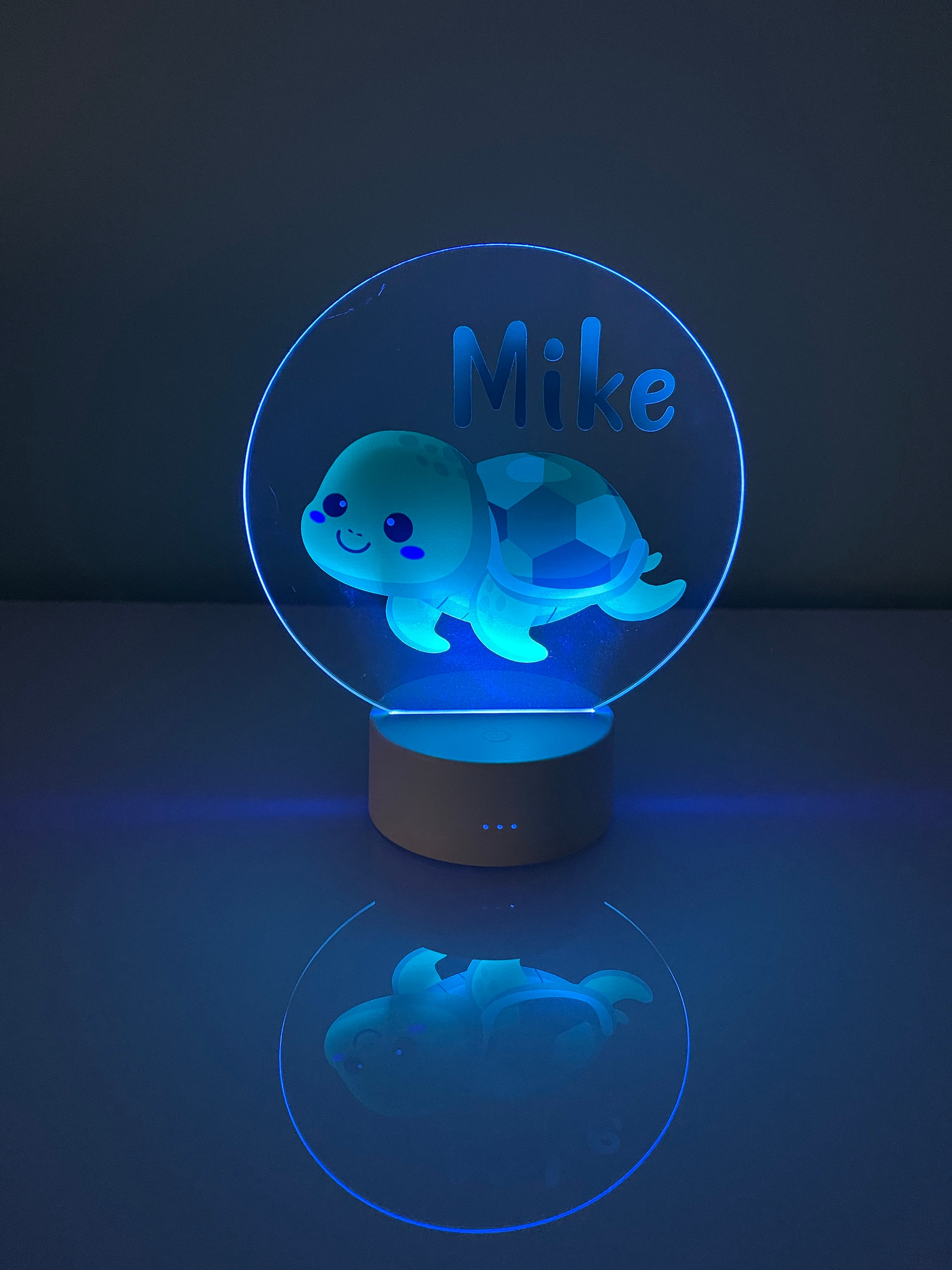 Turtle Night Light Personalized LED Night Lamp for Kids Etsy