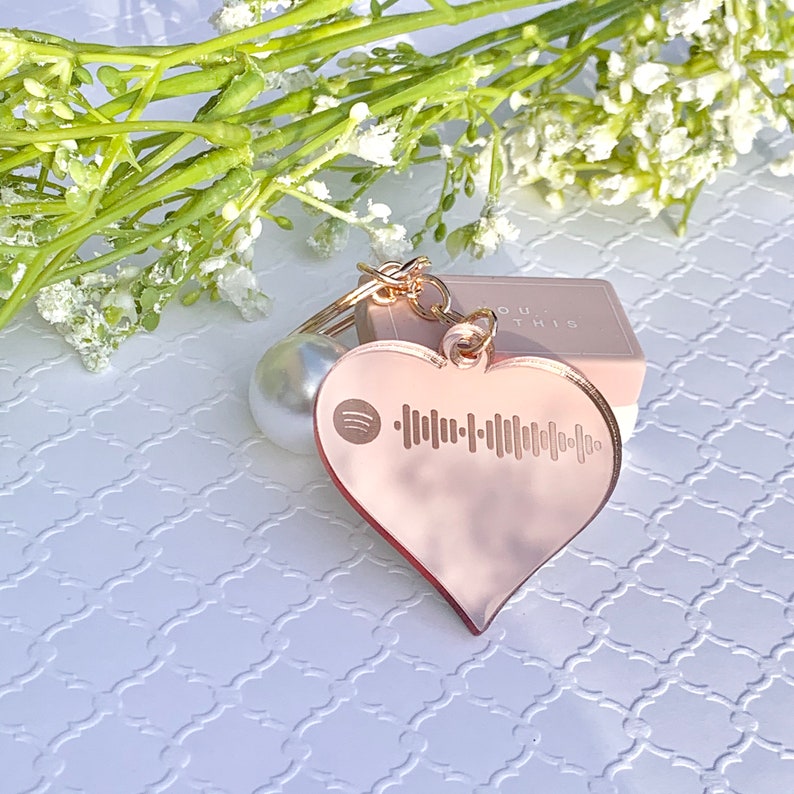 2 Personalized Spotify Code Keychain Laser Engraved Etsy