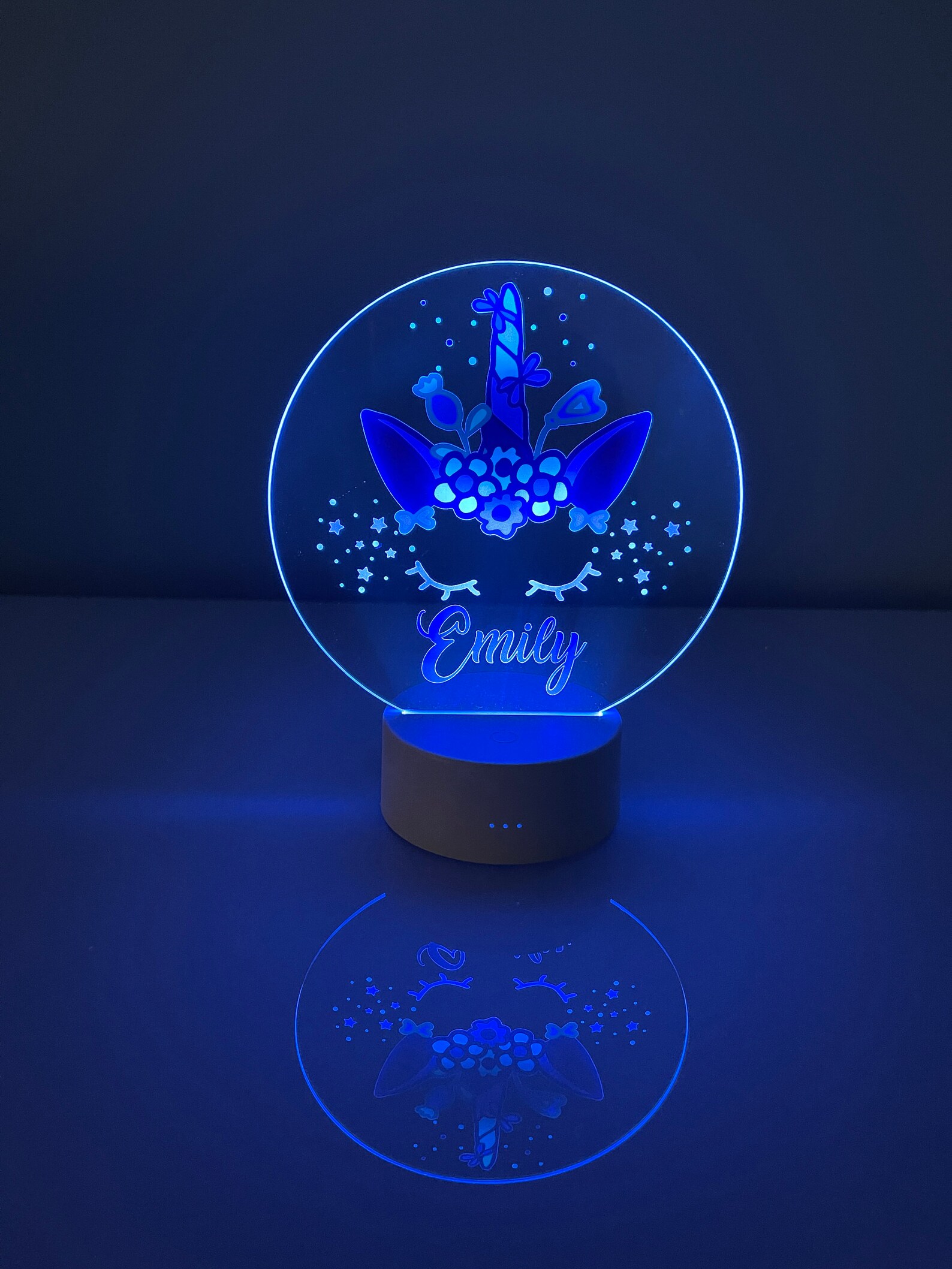 Unicorn Night Light Personalized LED Night Lamp for Kids Etsy