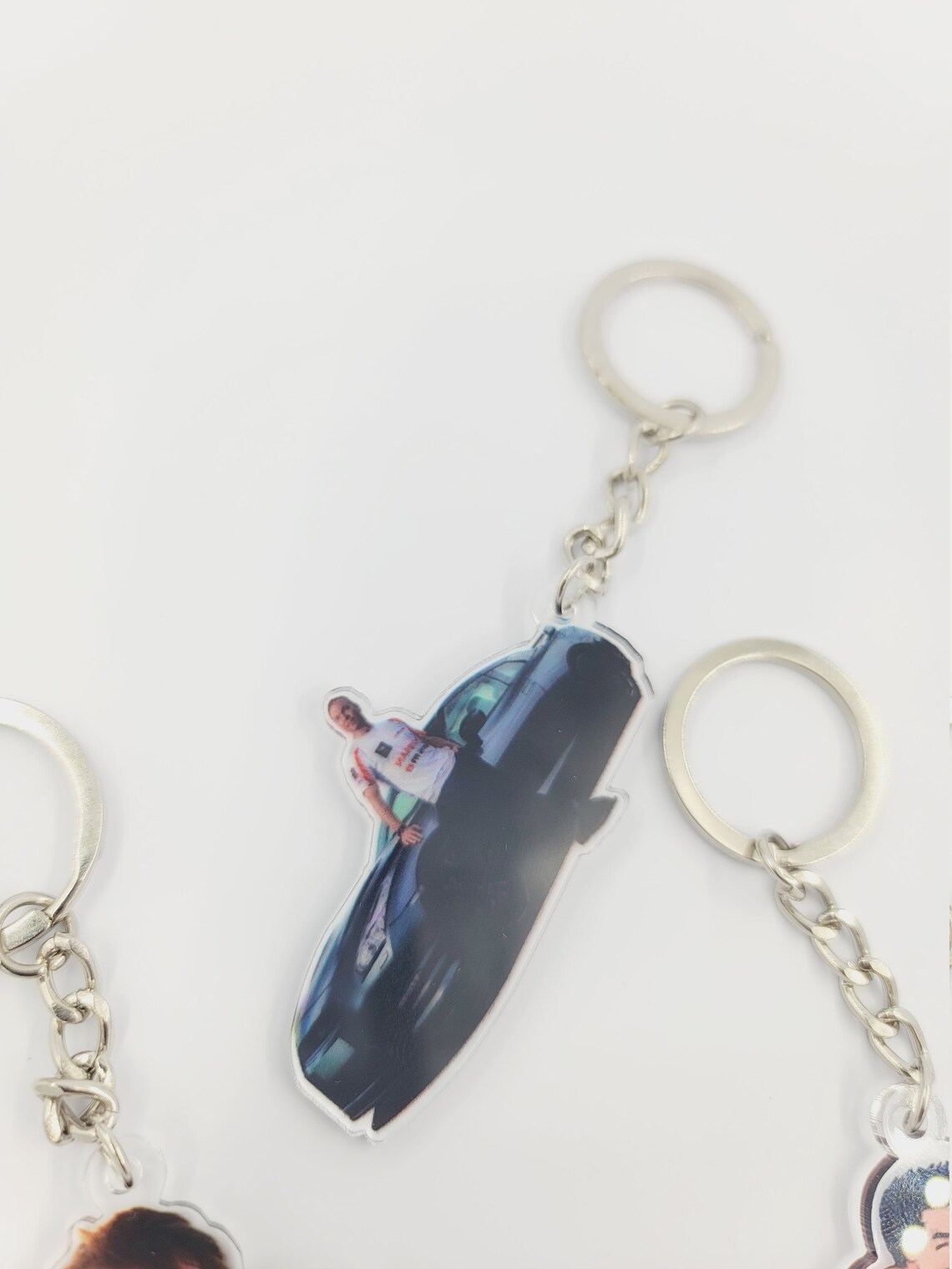 photo keychain for couples uv printed on acrylic not